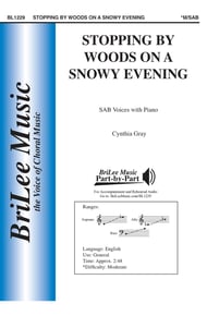 Stopping by Woods on a Snowy Evening SAB choral sheet music cover Thumbnail